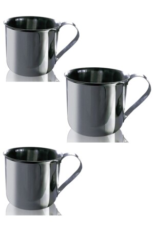 3 Stück Metallbecher Tasse Picknick Campingbecher 9 cm 300 ml Metalmupa3pcs12pp - 1