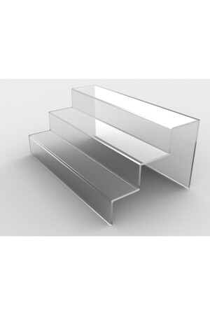 3-stufiger Leiterständer aus Plexiglas im Sonderdesign (TRANSPARENT 30 cm) 398853898583 - 1