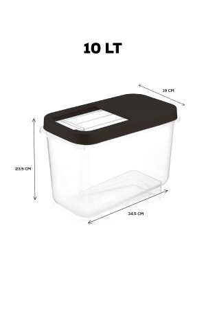 3-teilige 10-Liter-Tablettenwaschmittel-Aufbewahrungsbox mit Schiebedeckel – beschrifteter Waschmittel-Aufbewahrungsbehälter Anthrazit MCH-676 - 2