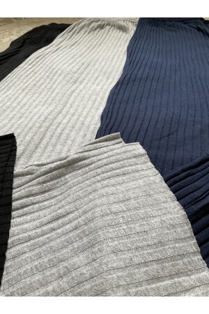 3-teilige Cordhose und Trainingsanzug für Damen in Schwarz – Grau – Marineblau, Freizeit-Pyjama für Zuhause K0109-001 - 4