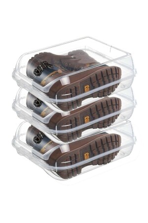 3-teilige transparente Aufbewahrungsbox für Stiefel und Schuhe mit Atmungsfunktion ÖZ-AD-005 - 1