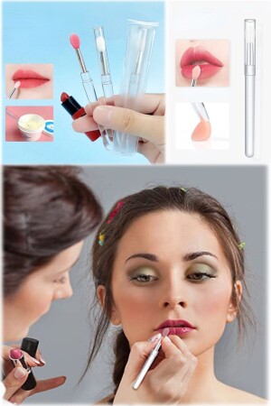 3-teiliger Augen-Lippen-Nagel-Make-up-Pinsel der neuen Generation – multifunktionales Applikator-Set aus weichem Silikon - 6