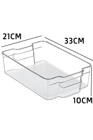 3-teiliger Kühlschrank-Organizer Maxi, stapelbare Box, transparenter Schrank-Organizer MİM0139 - 4