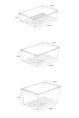 3-teiliger Kühlschrank-Organizer mit Filter und Abdeckung im Kühlschrank-Organizer Slim Maxi Mega MCH-569 - 6