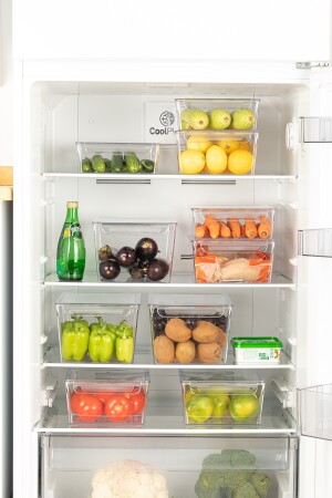 3-teiliger Kühlschrank-Organizer – transparenter Kühlschrank-Organizer innen, 10 x 32,5 x 10 cm, MCH-536 - 3