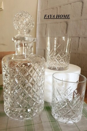 3-teiliges Alegre-Glas-Kristall-Whiskey-Flaschenglas-Set WHISKY - 2