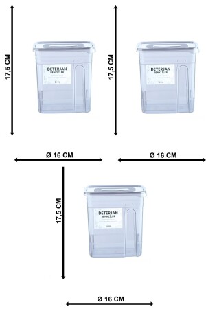 3-teiliges Anthrazit-Geschirrspültabs und Spülmittelfarben – Weiß Dose/Box 3LüAnt2Lt - 2