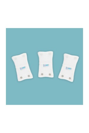 3-teiliges Baby-Body-Verlängerungsgerät (9,5 mm) mit Druckknöpfen Ecru 100 % Baumwolle 12 cm TYC00744503161 - 2