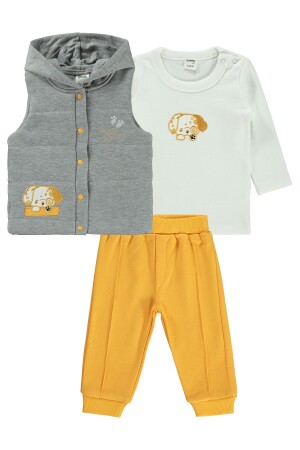 3-teiliges Baby-Set für Jungen, 6–18 Monate, Senfgelb - 1