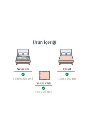 3-teiliges Bettbezug-Set aus Baumwolle für Einzelbett, Venen 5373 - 6