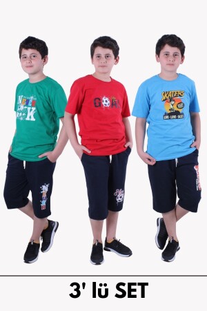 3-teiliges CAPRI-T-Shirt-Set für Jungen von oben nach unten - 1