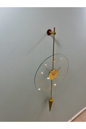 3-teiliges Galileo-Gold-Set, moderne dekorative Metall-Glas-Wanduhr Galileo 3-teilig - 3