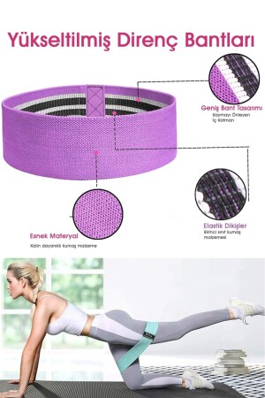 3-teiliges gewebtes Pilates-Widerstandsband für Aerobic-Pilates-Squat-Band CKS60 - 4