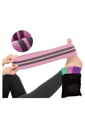 3-teiliges gewebtes Pilates-Widerstandsband für Aerobic-Pilates-Squat-Band CKS60 - 5