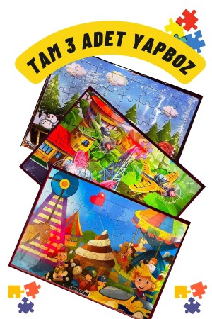 3-teiliges, pädagogisch bemaltes Kinderpuzzle – 40-teiliges, bunt sortiertes Puzzleset4 - 1