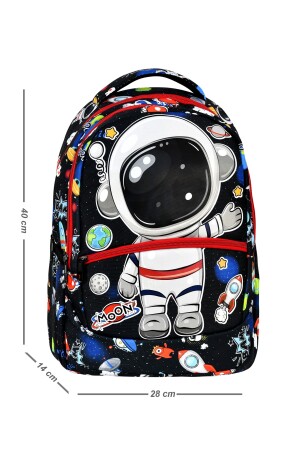 3-teiliges Schulset, Grundschultasche mit Weltraum-Astronautenmuster + Lunchbox + Stifthalter CAN2022-3-UZY-AST - 5