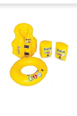 3-teiliges Schwimmset mit Ärmeln, Bagel und Schwimmweste Dknsimit3535 - 1