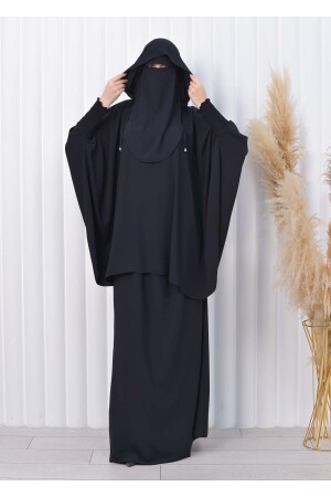 3-teiliges Set Hijab-Bettlaken, Schwarz – Standardgröße, Kapuzenschleier 824 sh0082402100 - 3