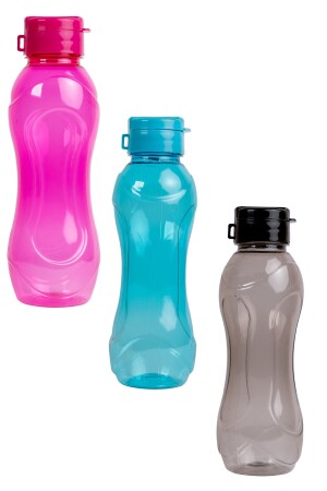 3-teiliges Trinkflaschen-Set, 3-teilig, 750 ml, Kunststoff-Trinkflasche mit auslaufsicherem Deckel, Trinkflasche, Sport-Trinkflasche, Mtr11 - 3