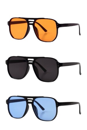 3-teiliges Unisex-Sonnenbrillen-Set aus farbigem Glas der neuen Saison TYC00690218170 - 1