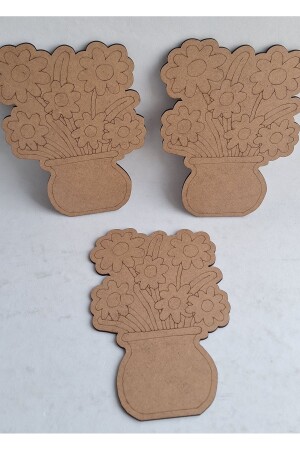 3-teiliges Vasen-Blumen-Malspielzeug aus Holz, Muttertags-Aktivität, Schule, Kindergarten, Kindergarten, Aktivitäts-Kunst-Set - Ebrulisler