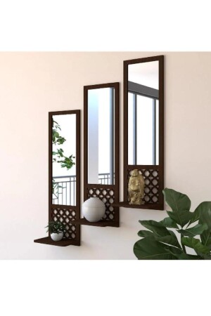 3-teiliges Wanddekorationsregal aus Holz mit marokkanischem Motiv 10K DECOR - 5