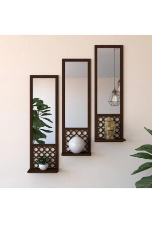 3-teiliges Wanddekorationsregal aus Holz mit marokkanischem Motiv 10K DECOR - 6