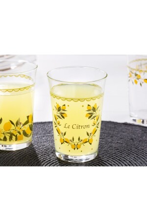 3-teiliges Wasserglas-Set mit Zitronenmotiv, 290 ml, 29877 - 2