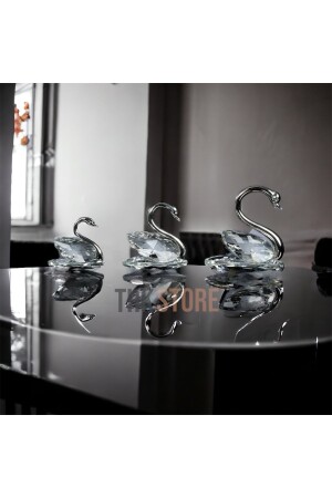 سوان الزجاجي من قطعة 3 مع عنق معدني - Thk Store