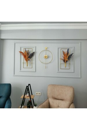 مجموعة من الذهب من 3 Tiktok 40 سم (الونات 18 ساعة و دقيقة اليدين) ، Tiktok ساعة الجدار، فول بوت 60 ارتفاع 3tiktokgold - MetaQuartz Aksesuar