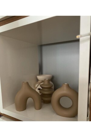 مجموعة من الحوضات من 3 أشكال بوهيمية مصغرة بيج - Tohumtoprak