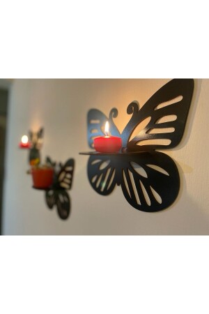 مرفق الفراشة المزخرفية للجدار المزخرفة من 3 - Ümra Lazer