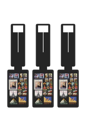 م.ن.ز-ملفة علامة 3 قطع نمط سليكون اسم علامة الحقيبة علامة الأمتعة رموز البلد - Senada