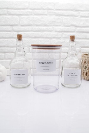 مجموعة من 3 - وعاء مسحوق مع غطاء خشبي ومقنعة سائل ومغسلة مع غطاء الفناء zeze001001 - zezedesing