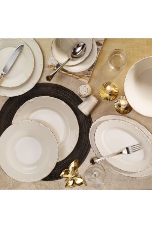 منز-ذهب 30 قطعة عشاء مجموعة ل 6 أشخاص 58YMT000736 - Aryıldız