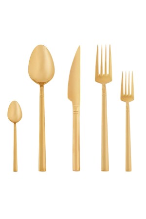 (منز) - (إيفورا) الجديدة 30 قطعة طعام ذهبية لـ6 أشخاص - Karaca