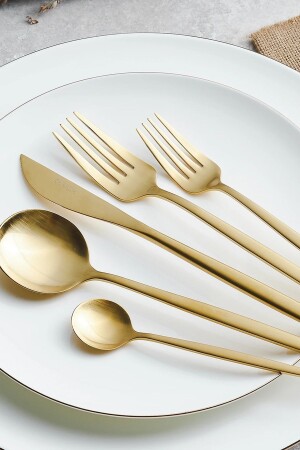 مـنـز-أوريـون مـات ذو الذهب 30 قطعة سكين ملعقة شوكة مـن 6 أشخاص - Karaca