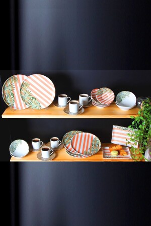 (منز-بهاما) 30 قطعة فطور البورسلينة المخصصة لـ 6 أشخاص - Porland