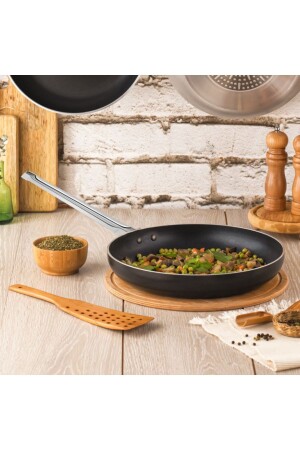 30 Cm Chef Maksi Tava- Horeca Non-stick Kızartma Tavası (ÇELİK ÇUBUK KULP) - Evren