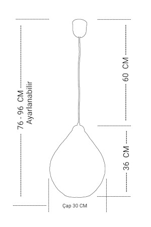 30 Cm X 36 Cm X 96 Rustik Jüt Halatlı Sarkıt Lamba Avize Keten Ip Başlık Küre Top Sarkıt Avize Damla 529261 - 8