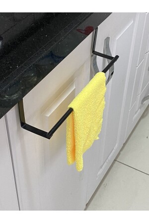 منز من الملابس من المسامير الحاملة من الخزانة الفولاذية الباب رف المسامير 30 سم سوداء - Feronya