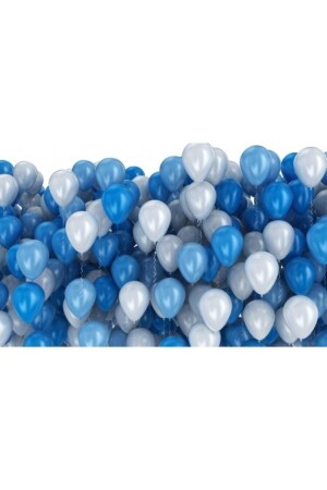 30 Stück Blau, Silber, Weiß, gemischt, Helium kompatibel - 2