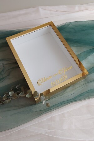 30 x 40 cm goldfarbener Plexiglas-beschichteter LED-Modell-Design-Rose-Box-Memory-Rahmen! - 4