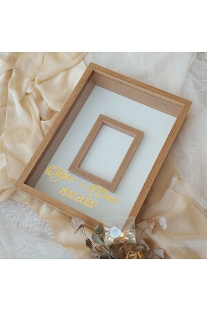 30 x 40 cm großer Design-Rose-Box-Memory-Rahmen mit LED-Namen und Fotobereich! - 1