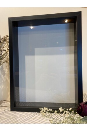 30 x 40 x 3 flache Glas-Rosenbox mit tiefem Memory-Blumenrahmen - 1