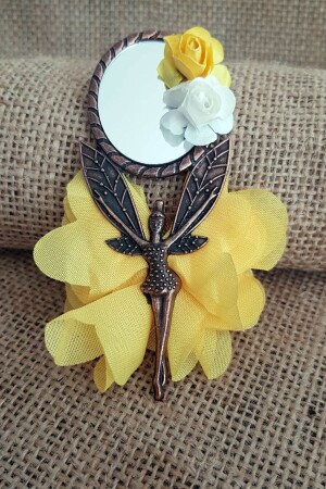 مينيز-ملاك المرآة الليزر وعد كينا حلاوة العرس هدية 30 قطعة صفراء أكيرغيف ديكوريشنXXB215 - Genel Markalar