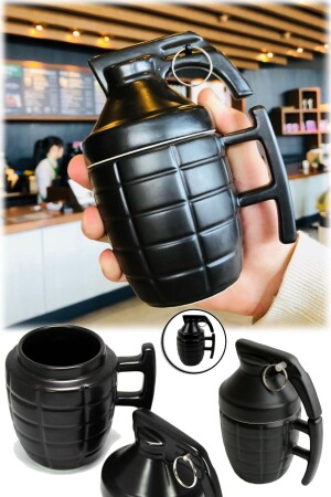 300 ml Granate Keramik Kaffee Teetasse mit Deckel Geschenk Gamer Pubg Call Of Duty Tasse Schwarz kl19a - 1