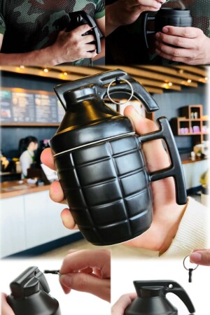 300 ml Granate Keramik Kaffee Teetasse mit Deckel Geschenk Gamer Pubg Call Of Duty Tasse Schwarz kl19a - 8