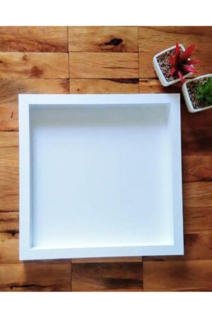 إطار من المجلس الخشبي الأبيض 30x30 سم Pa02 - Partikutum