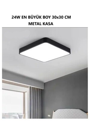 30x30cm Große Größe 24w Metall Schwarz Gehäuse Decke Null Led Panel Leuchte Kronleuchter 6500K Weiß Licht Home Office 24kareyvsyh1 - 1